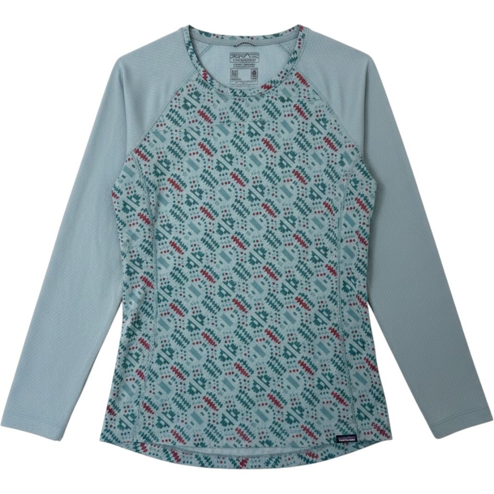 Patagonia Capilene Midweight Baselayer Top Womens Medium‎ Blue Geometric 44437